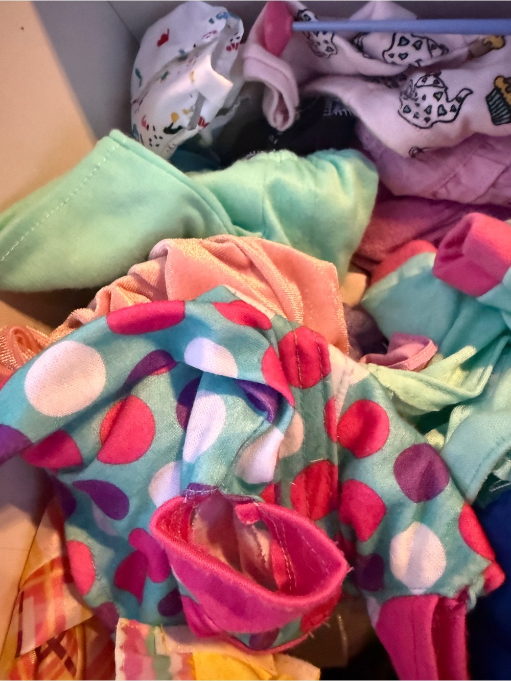 Small box of American Dream Doll Outfits and accessories